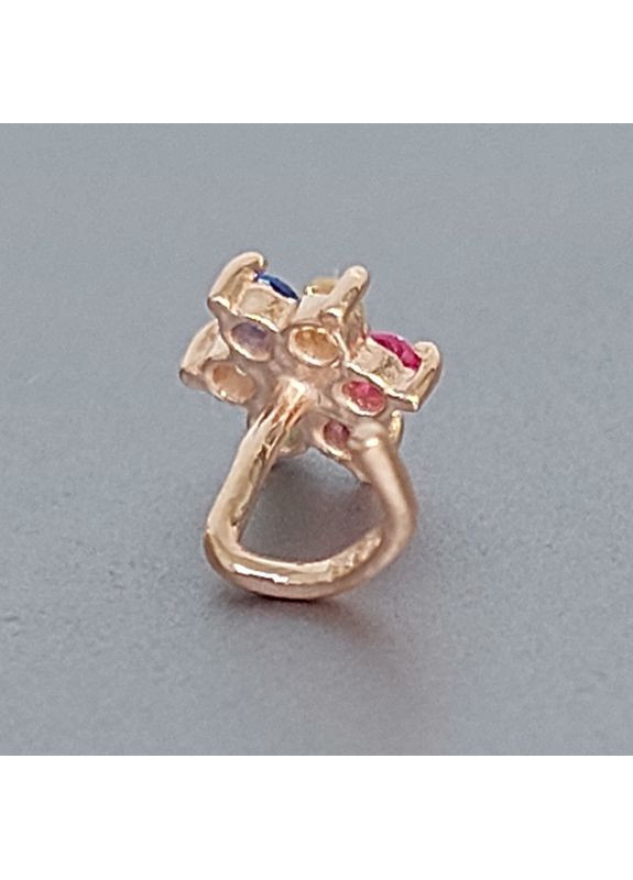 Пирсинг в нос цветок из золота с фианитами. No Brand (355921959)