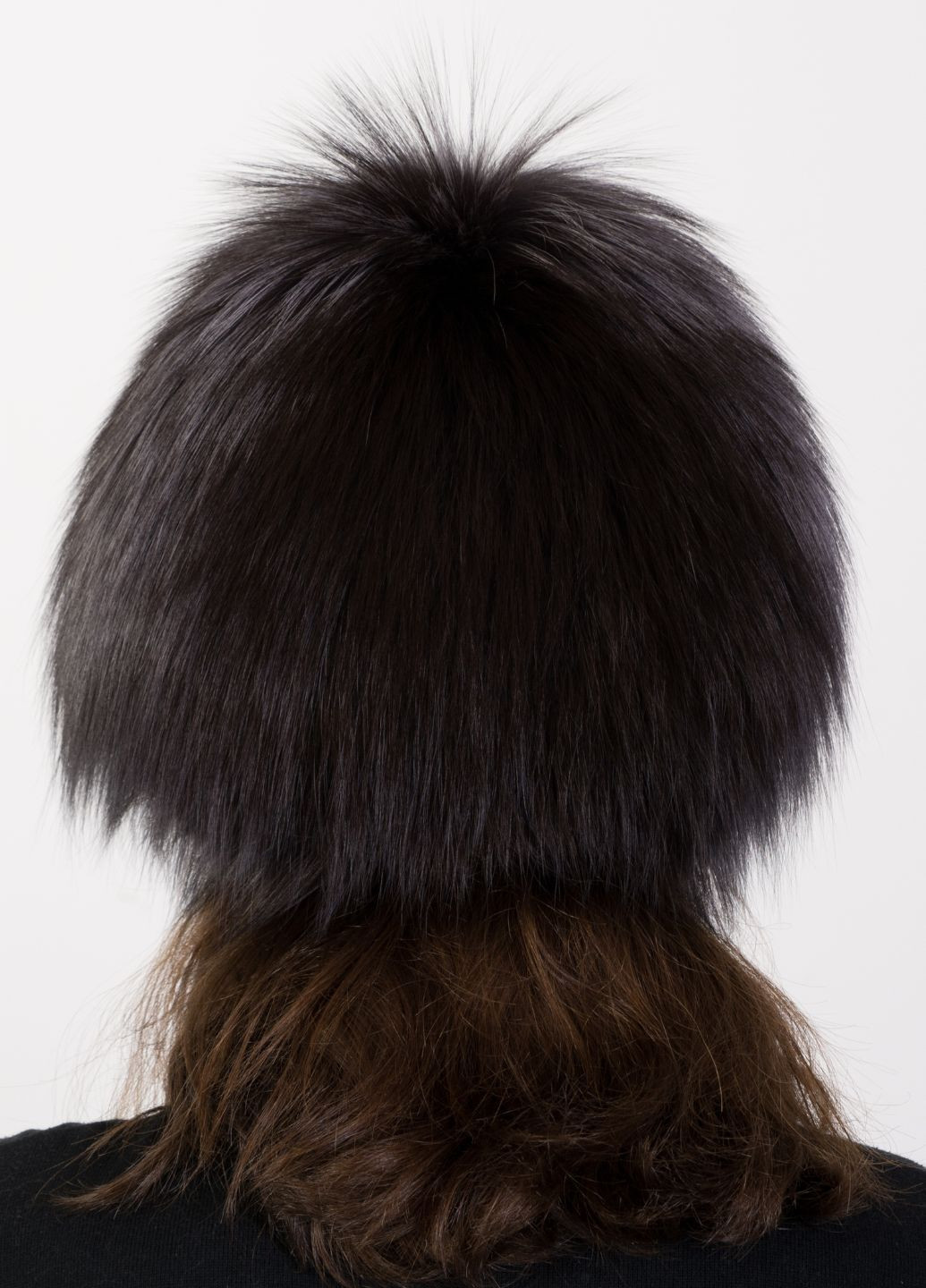 Женская шапка парик из натурального меха чернобурки Меховой Стиль Снопик (298289166)