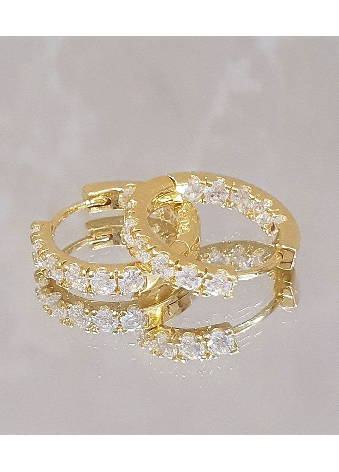 Срібні сережки кульчики Пандора "Сяючий ряд камінців" 263002C01 Kabluchka (355346208)