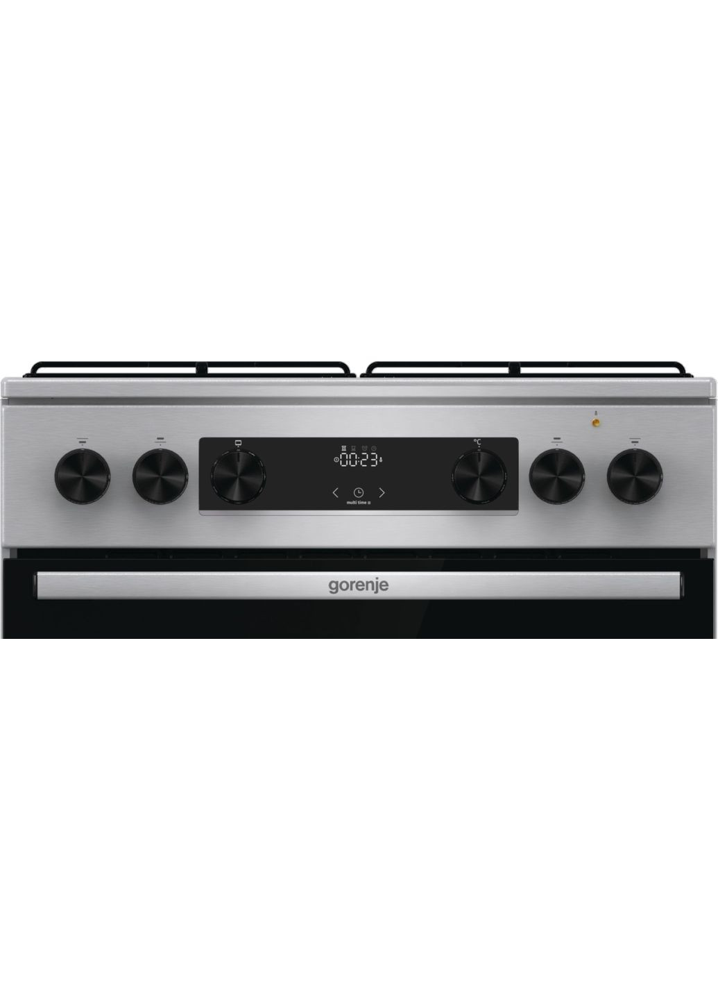 Плита GKS6C70XJ комбінована, 71л, 60x60см, дисплей, емальовані реш, програматор IconLed,нерж Gorenje (361965894)