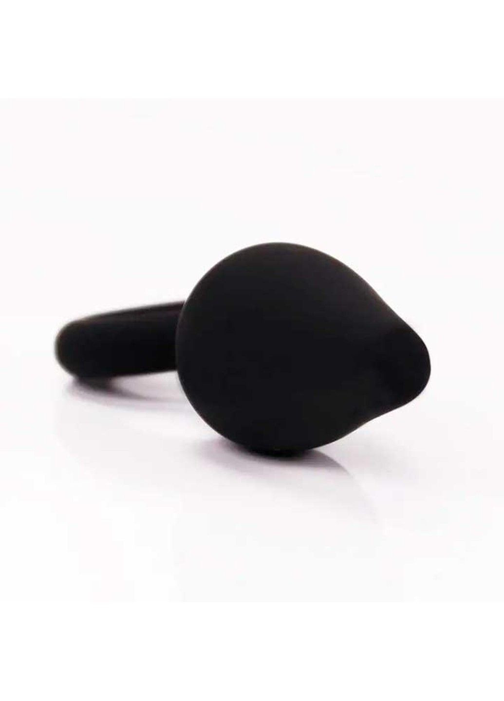 Чёрная силиконовая анальная пробка с кольцом Velvet Ring - 8,6*2,4 см – Анальные игрушки No Brand (288538703)