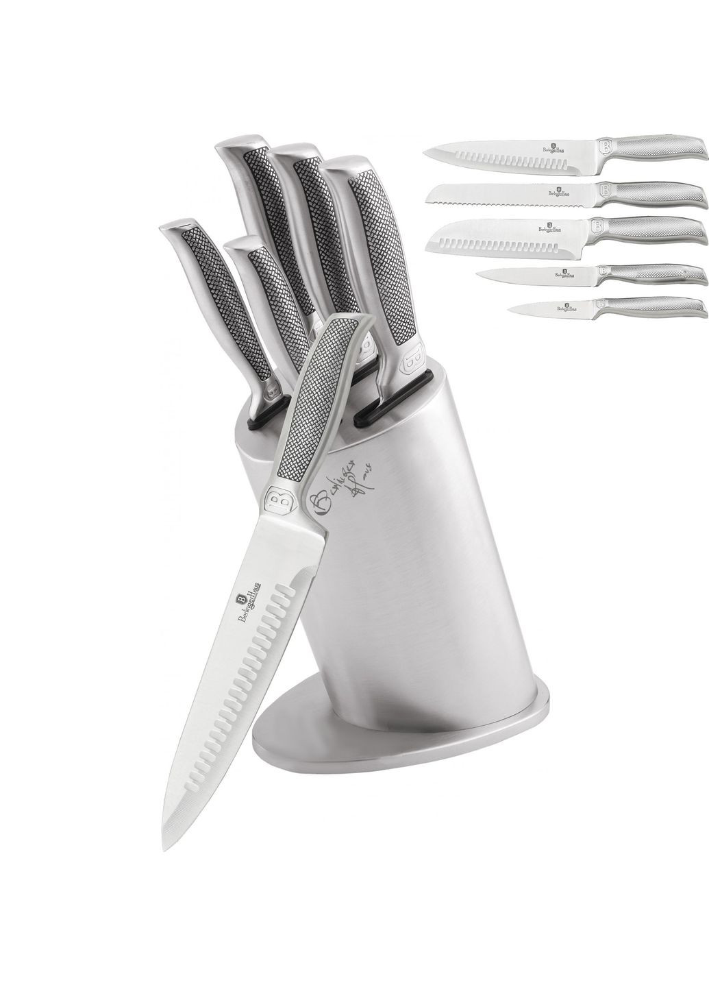 Набір ножів Kikoza Collection Silver з 6 предметів BH2254 Berlinger Haus комбінований,