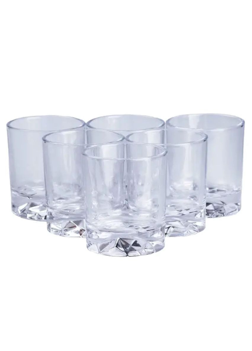 Набір склянок скляний 6 шт по 250 мл прозорий прозорий HP556 Jooki (358706068)