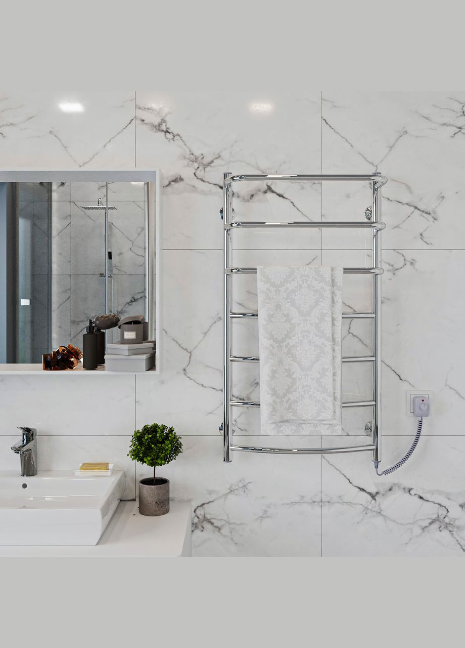 Полотенцесушитель Каскад Дуга 700х500/6 ER рег. Kosser (358500687)