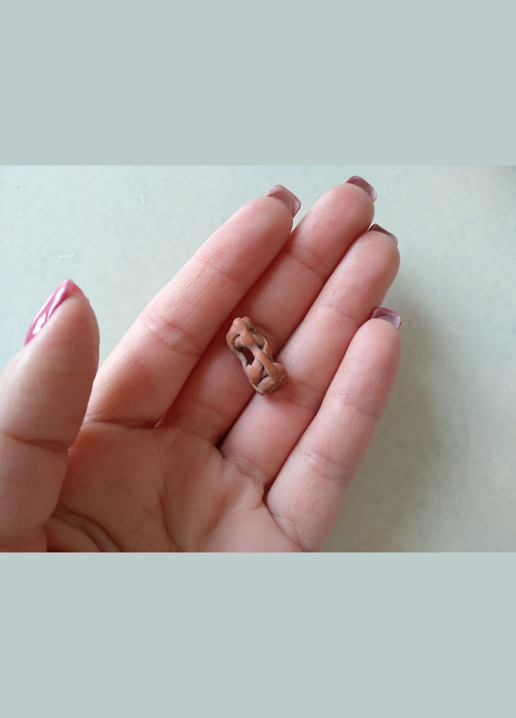 Керамическая бусина ручной работы "Сказочное Плетение №8" (светло-коричневая) Коти&Ангели (301533157)