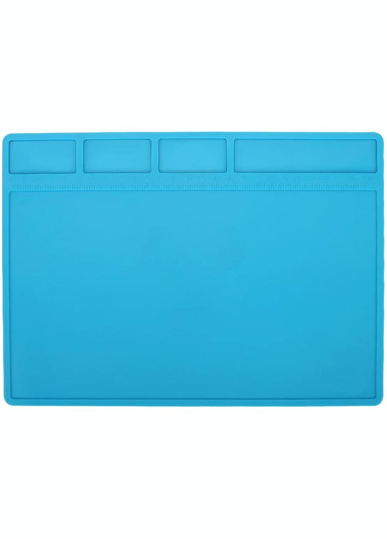 Силіконовий килимок V41 / мат термостійкий для паяння та ремонту техніки / 280x200 мм Blue Mechanic (322566962)