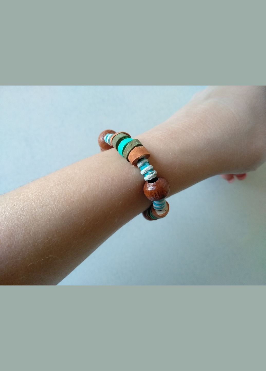 Керамічний браслет ручної роботи на резинці №15 Коти&Ангели (302450841)