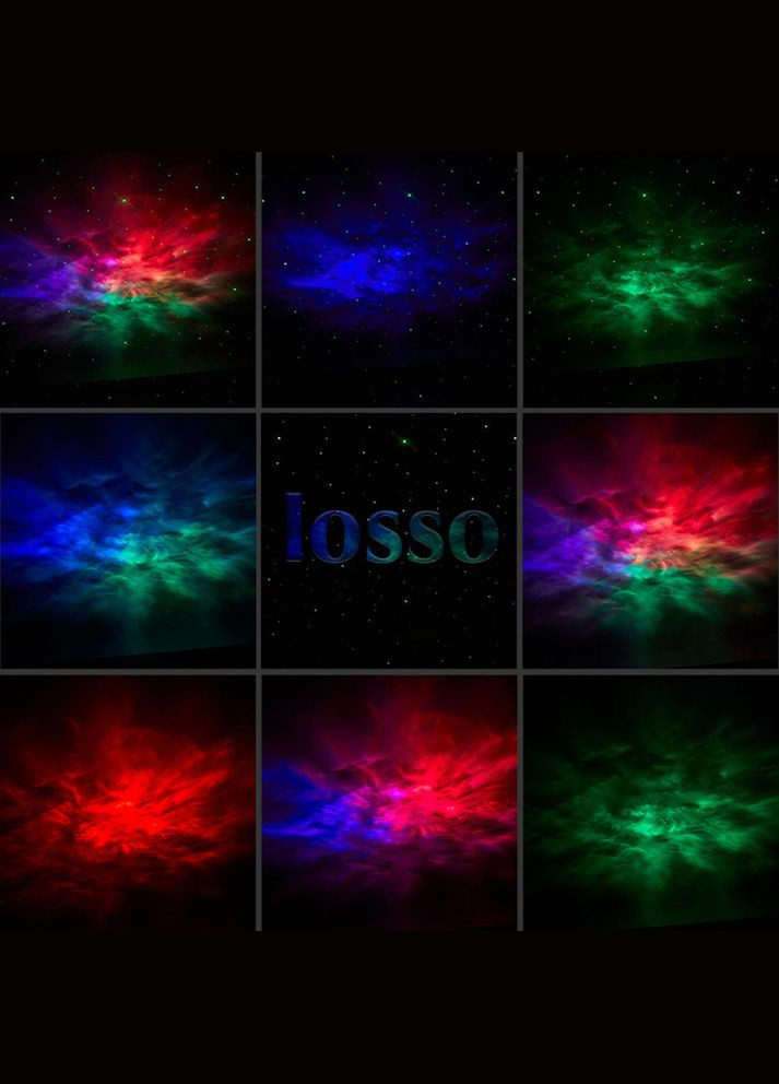 Лазерный проектор звездного неба и галактики "Туманность B" белый Losso (327041551)