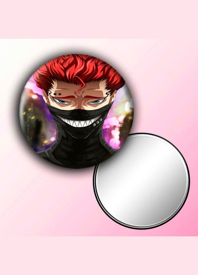 Зеркальце косметическое карманное Аниме Черный конюшина #0006 с рисунком круглый 56 мм No Brand (309160864)