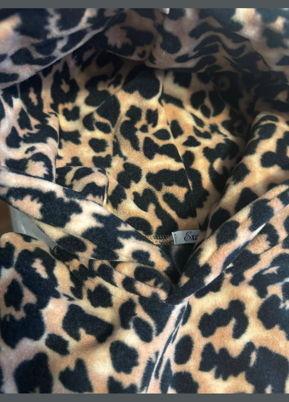 Коричневый демисезонный костюм (штаны, худи) подростковый леопардовый брючный IRmAS оверсайз