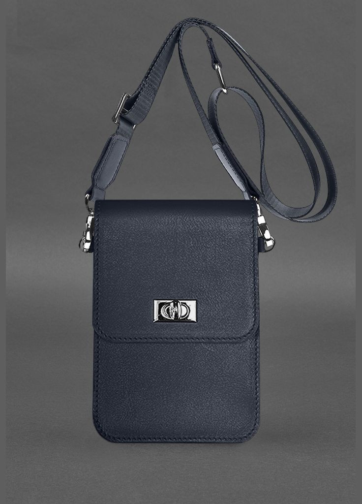 Шкіряна сумка для телефону Tina Синя (A-028828) BlankNote (327874214)