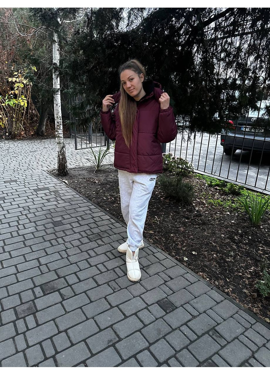 Бордова зимня ✨жіноча зимова куртка-дутік з капюшоном та боковими фіксаторами заміри в описі✨ куртка-пальто DK/DL Мода без кордонів