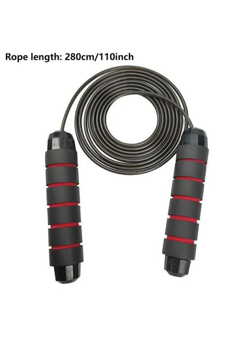 Регулируемая скоростная скакалка из стальной проволоки с ПВХ-покрытием 280см PowerPlay (296107847)