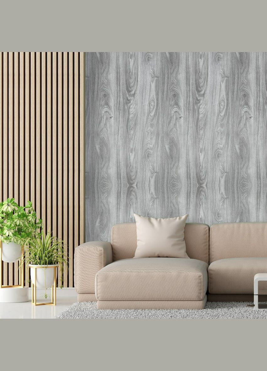 Самоклеящаяся виниловая плитка SW00001175 Зольная в рулоне 3000х600х2мм Sticker Wall (298284659)