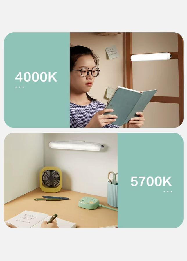 Лампа магнитная Goneo MW-A18DD 6W 5V/1A 60шт*0.2W/LED 30*10*42cm 3000K/4000K/K5700K 1800mAh Ra80 white No Brand (322291173)