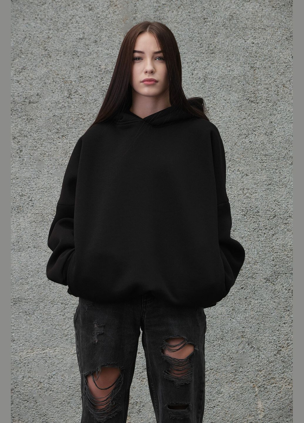 Женский оверсайз худые черного цвета Without (305574732)