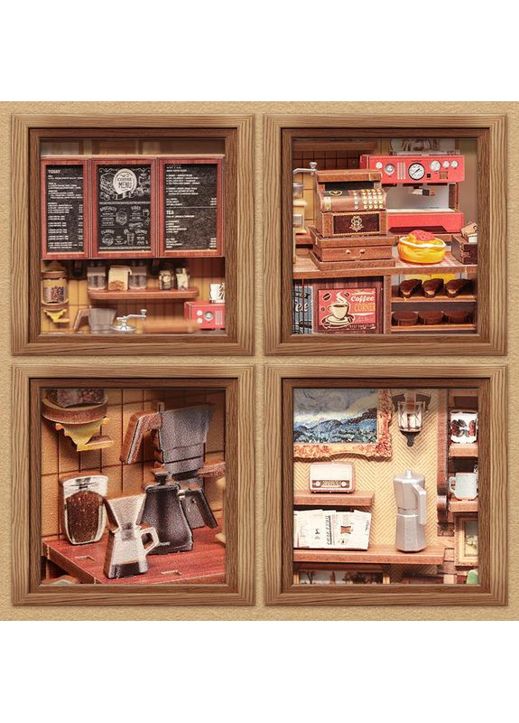 Booknook Corner Coffee Shop, Книжковий куточок кави, Румбокс, Бук Нук Cutebee (372519049)