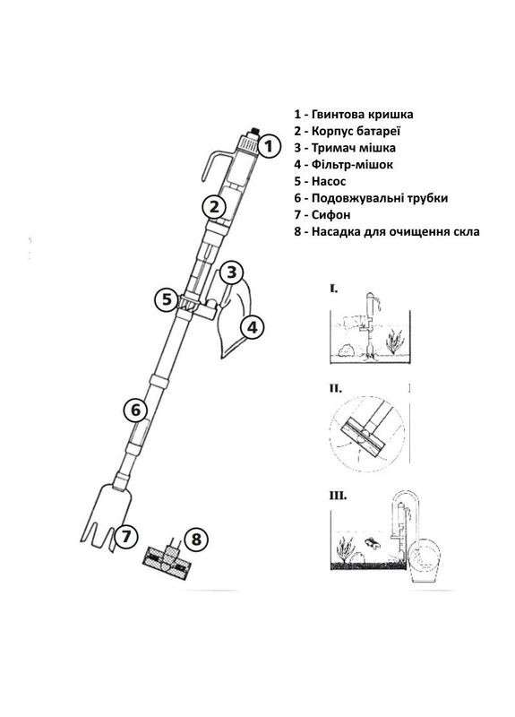 Сифон для грунта на батарейках Perfektus Hobby (321970109)