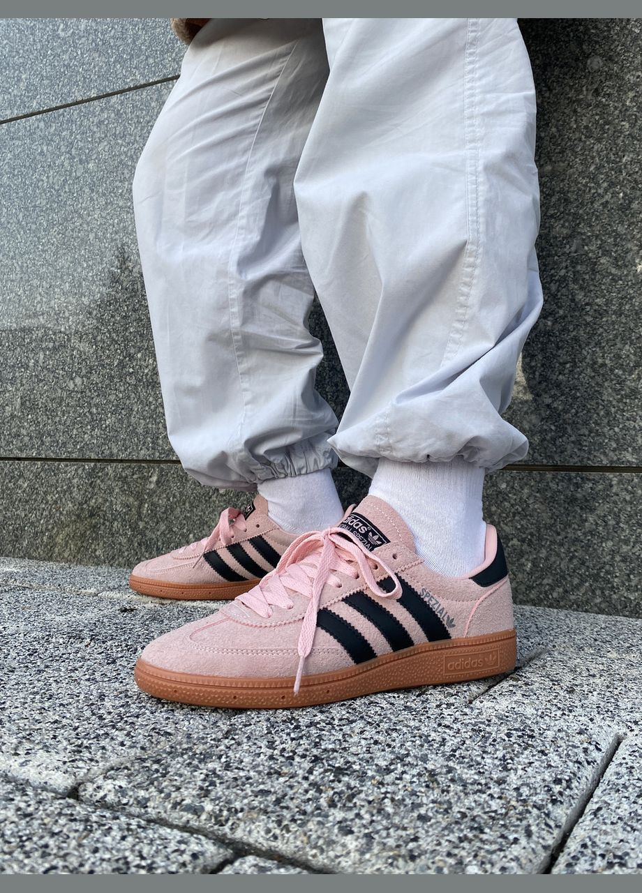 Рожеві кросівки handball spezial clear pink arctic night gum — if6561 40 - 25.5 см No Brand