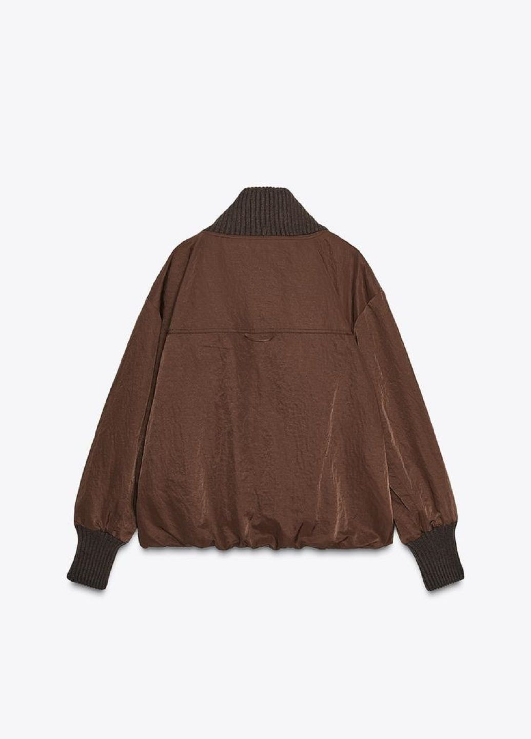 Коричневый женский жакет Zara однотонный - демисезонный