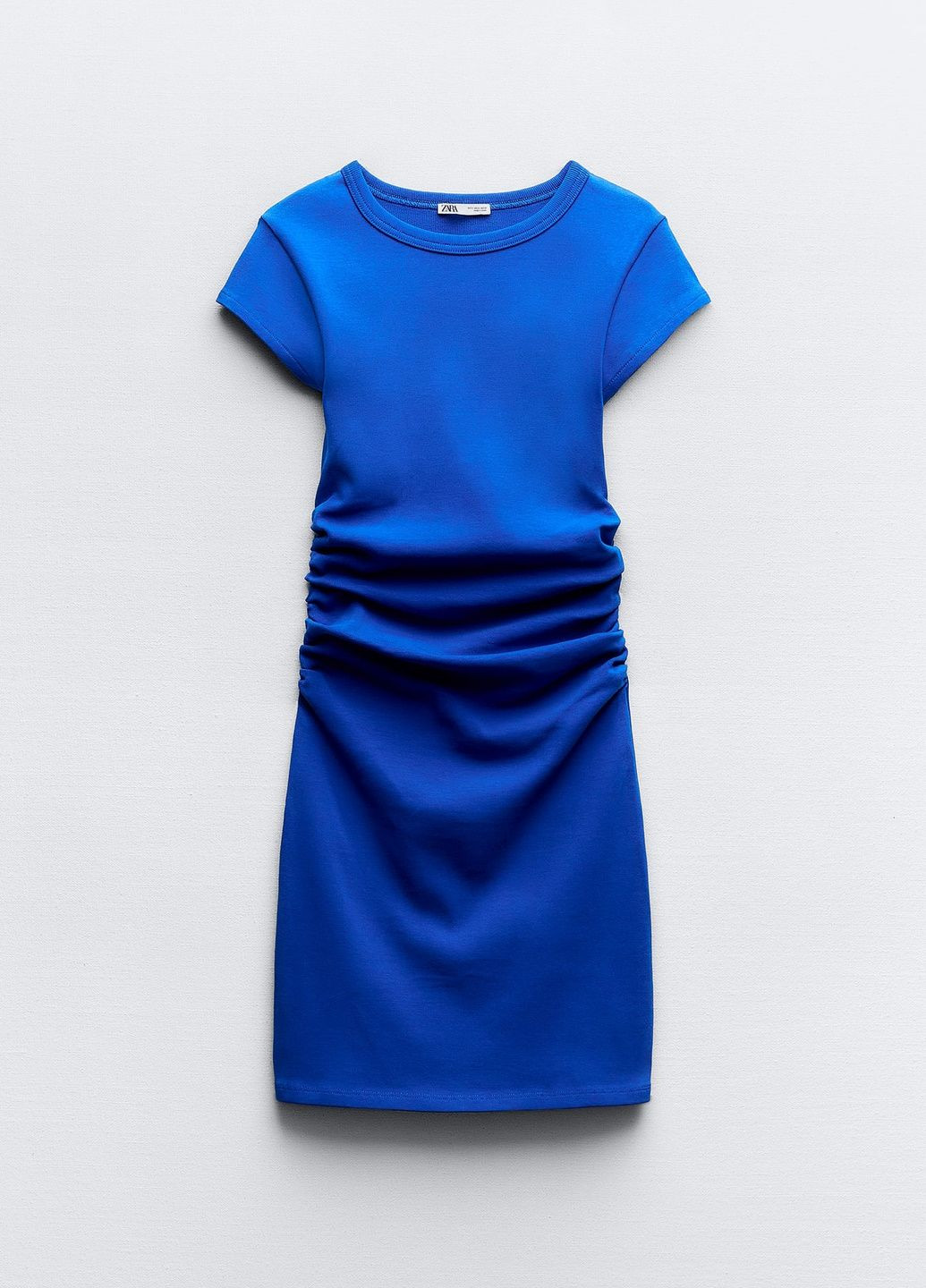 Синее повседневный платье Zara однотонное