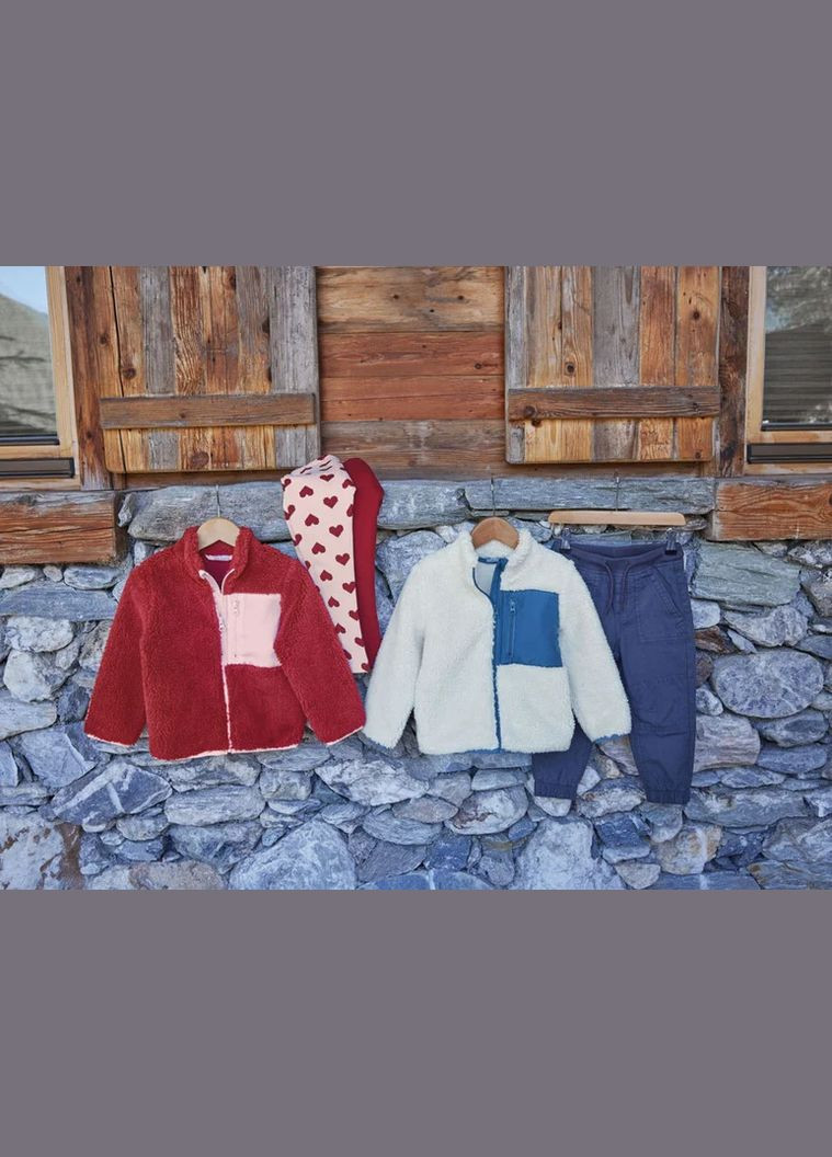 Червона демісезонна куртка-тедді для дівчинки Lupilu