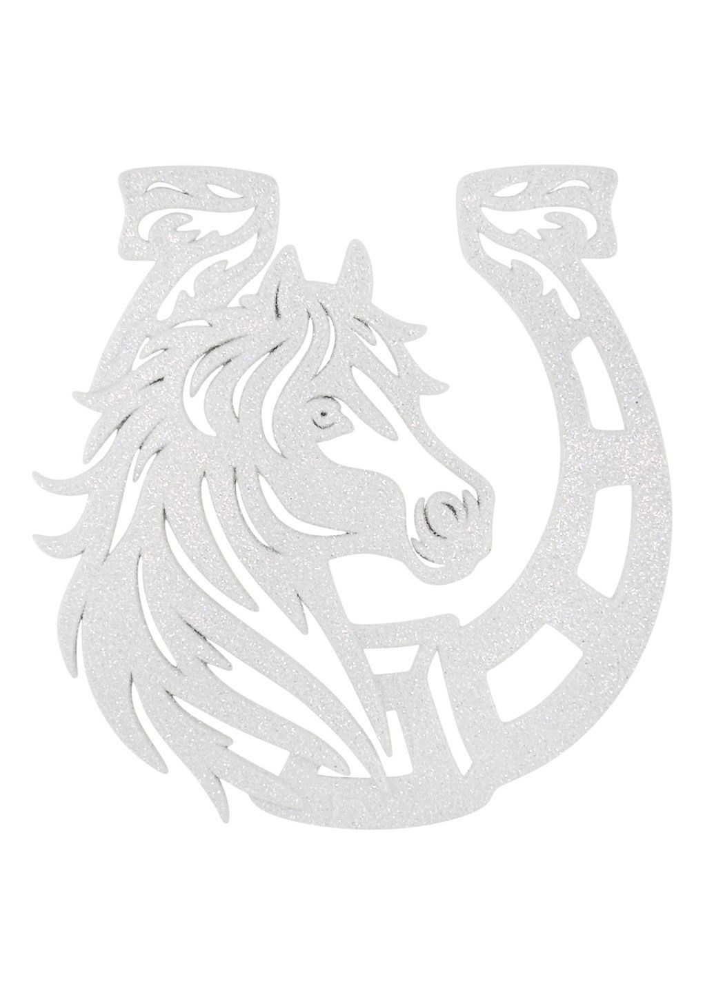 Ялинкова іграшка Кінь-підкова 11х11х0,5 см білий MIS LT (365627754)