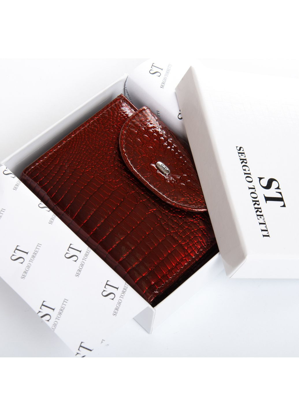 Жіночий шкіряний гаманець коричневий Sergio Torretti FEW44-1 (355312372)