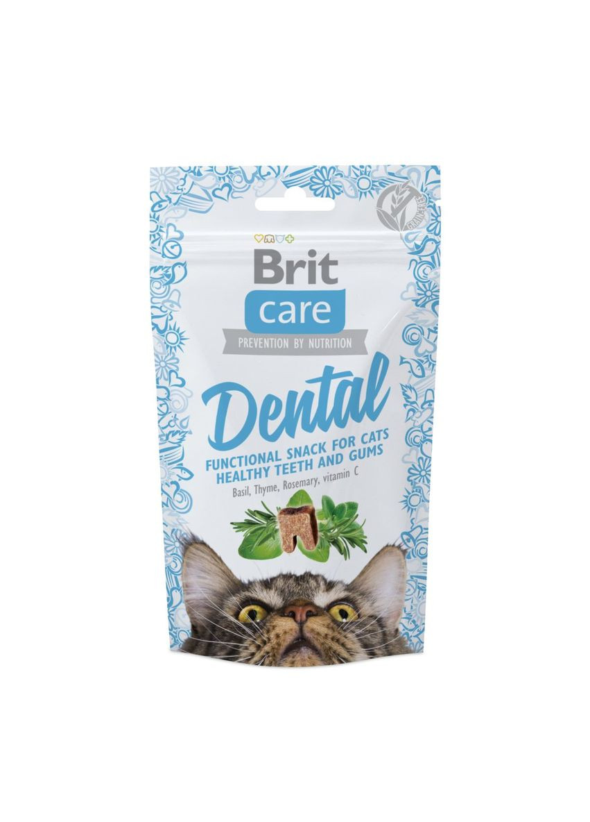 Ласощі для кішок Care Functional Snack Dental 50 г, для зубів Brit (292257675)