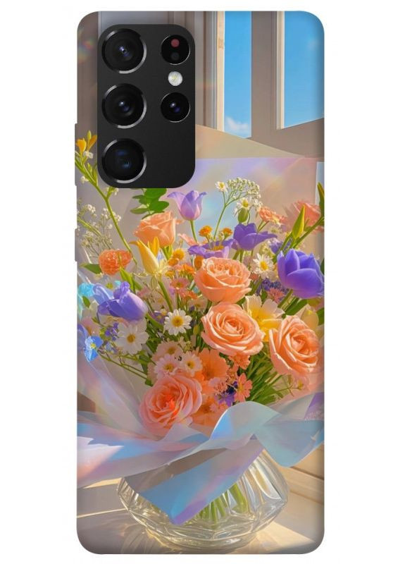 Чохол з принтом для Samsung Galaxy S21 Ultra / для самсунг галаксі С21 ультра Яскравий букет No Brand (339064640)