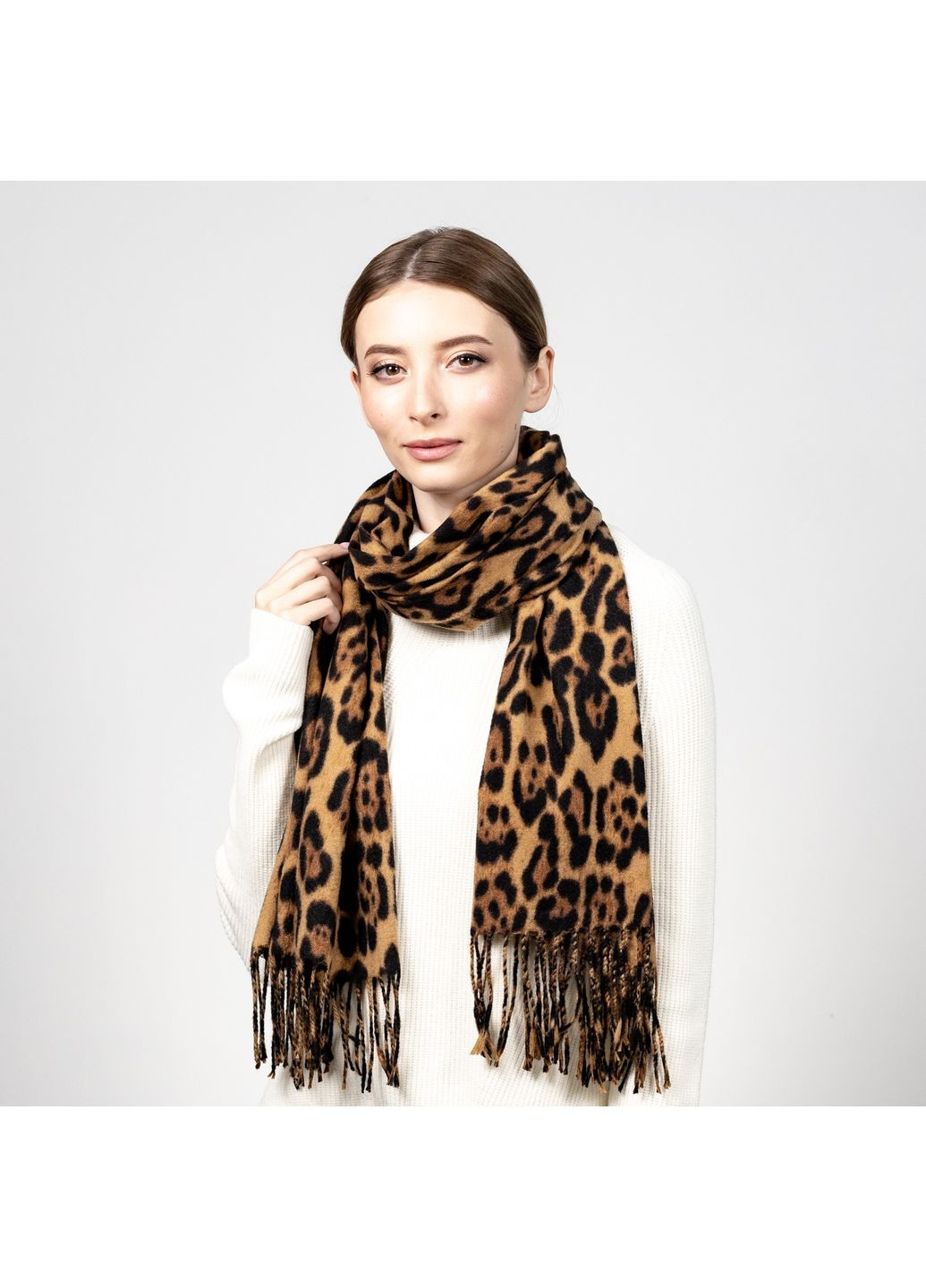 Палантин жіночий кашемір леопард РЕЯН LuckyLOOK 599-215 (322791109)