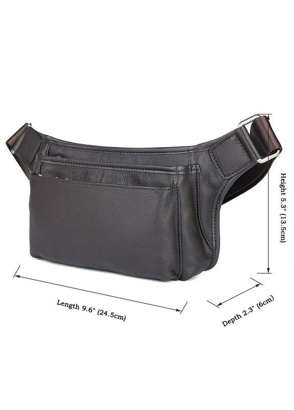 Напоєсна сумка коричнева з натуральної телячої шкіри 3016Q John McDee (298683804)