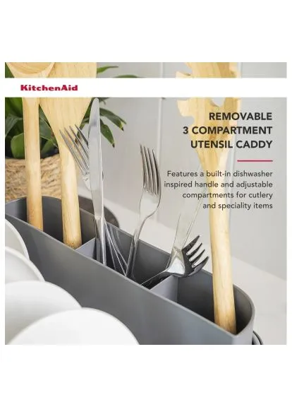 Сушилка для посуды Sinkware 41 x 33 x 17 см серый (KEG895BXCGA) KitchenAid Sinkware 41 x 33 x 17 см сірий (382189432)