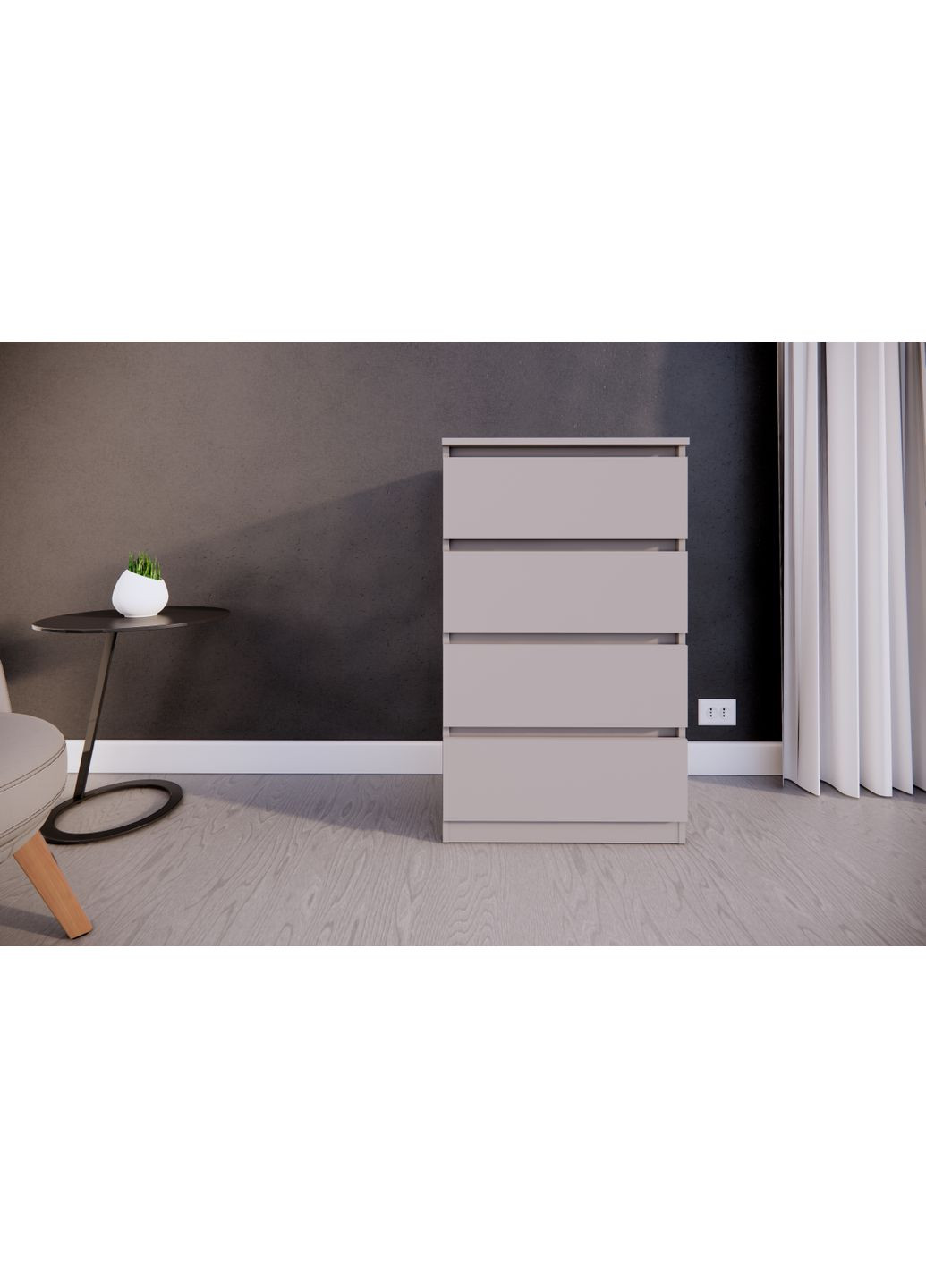 Комод на 4 ящика 60х40х100см MEBEX (354792654)