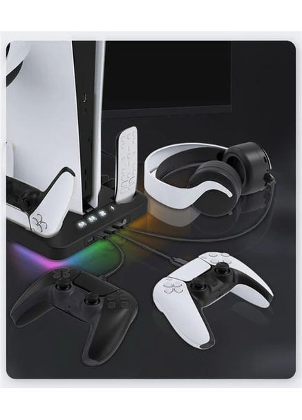 Зарядна док-станція з охолодженням і RGB-підсвіткою для Playstation 5 Digital/Disc edition Alloyseed (365720880)