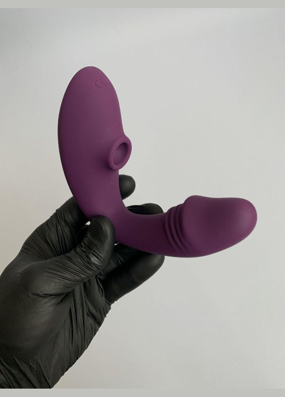 Мощный вибратор двойной мастурбатор с эффектом лизания двухсторонний No Brand (329447953)