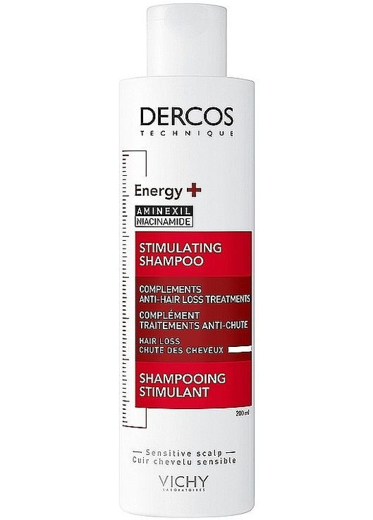 Тонізувальний шампунь для боротьби з випаданням волосся Dercos Energy+ Stimulating Shampoo 400ml (10731-2523129) Vichy (368656899)