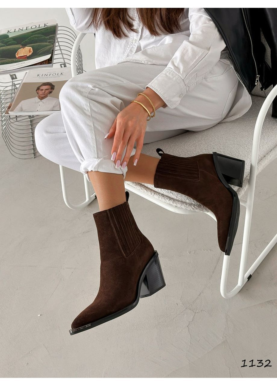 Коричневі демісезонна жіночі ковбойки Helen