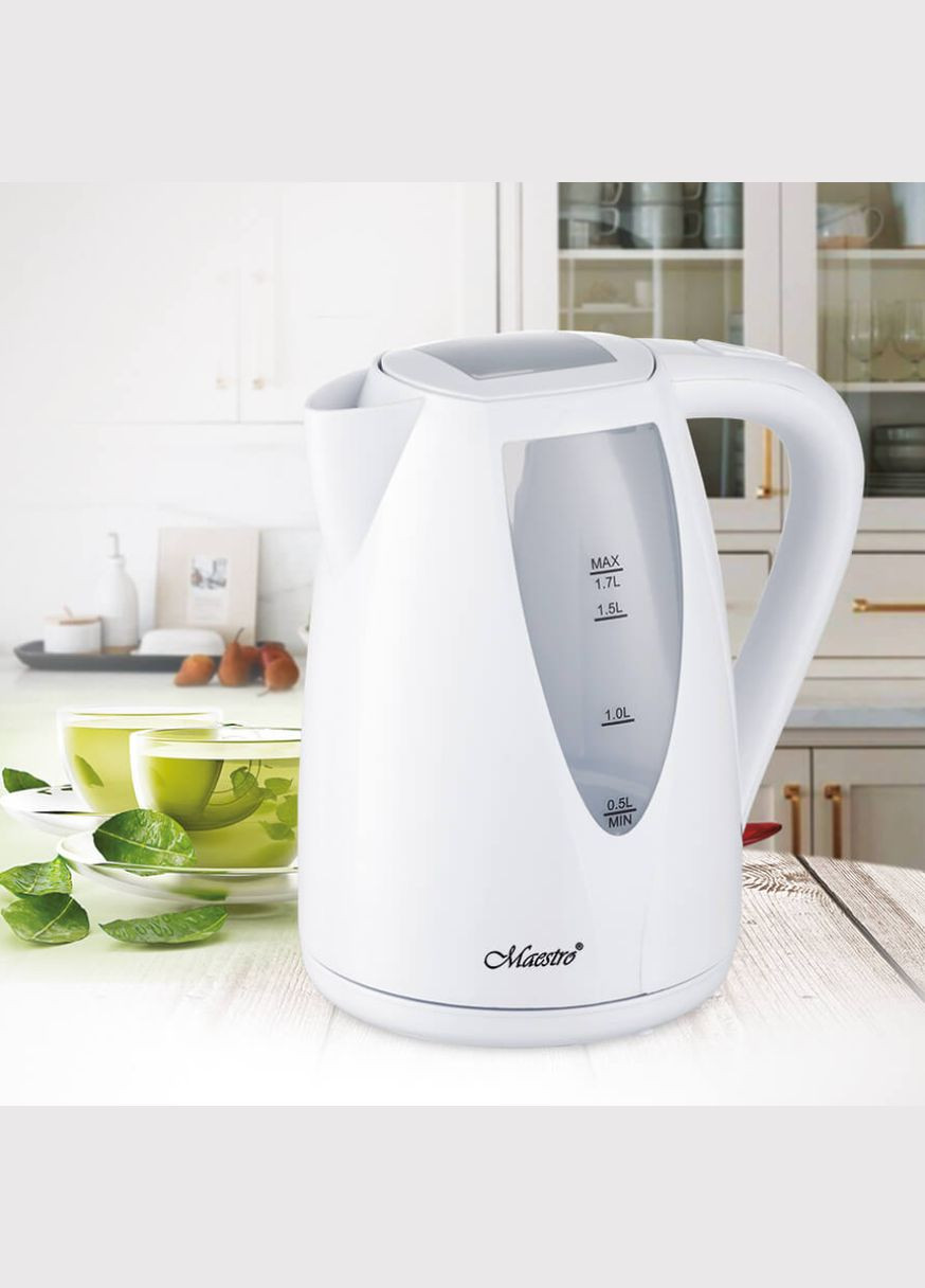Електрочайник MR-043 (MR-043) 1,7 л, білий, знімний фільтр Maestro (323637360)