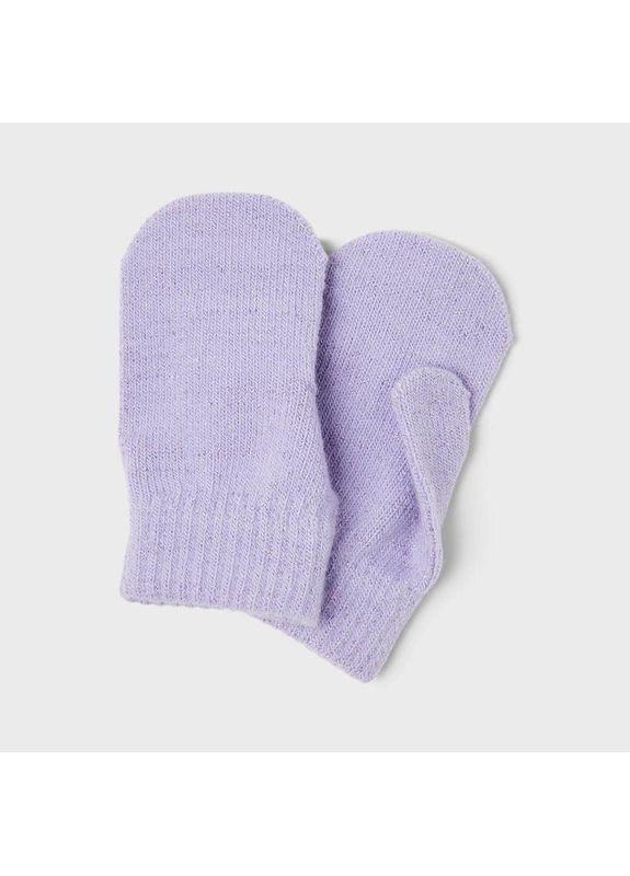 Детские вязаные демисезонные перчатки для девочек Лавандовые (25091738) Name it (363188283)