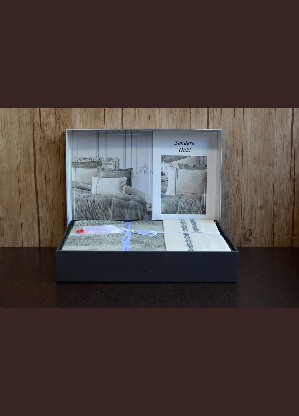 Комплект постільної білизни Elite Saten 200×220 Sendero Haki Cotton Box (318381708)
