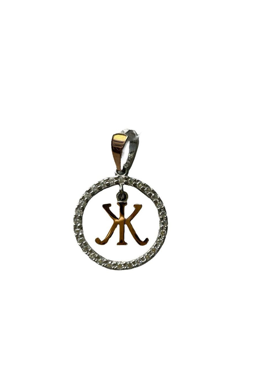 Підвіс срібний із золотом буква Ж 050пЖРз No Brand (334728981)