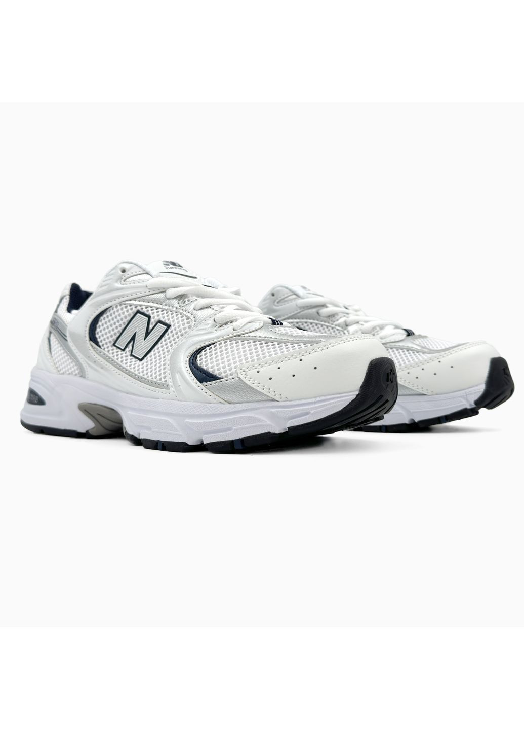 КРОССОВКИ ЖЕНСКИЕ NEW BALANCE 530 WHITE / SILVER НЬЮ БЕЛАНС 530 No Brand белые демисезоны (367174180)