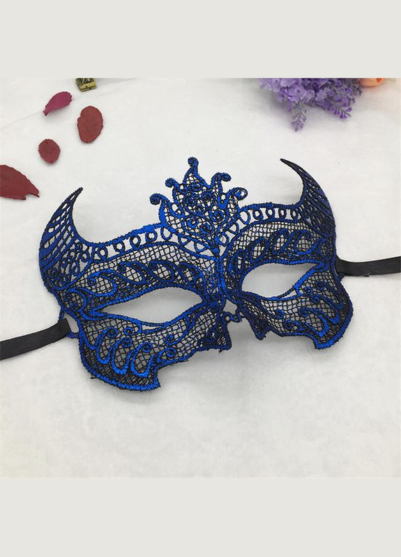 Венеціанська карнавальна маска на лице one size синій Jannet Маска (317461488)