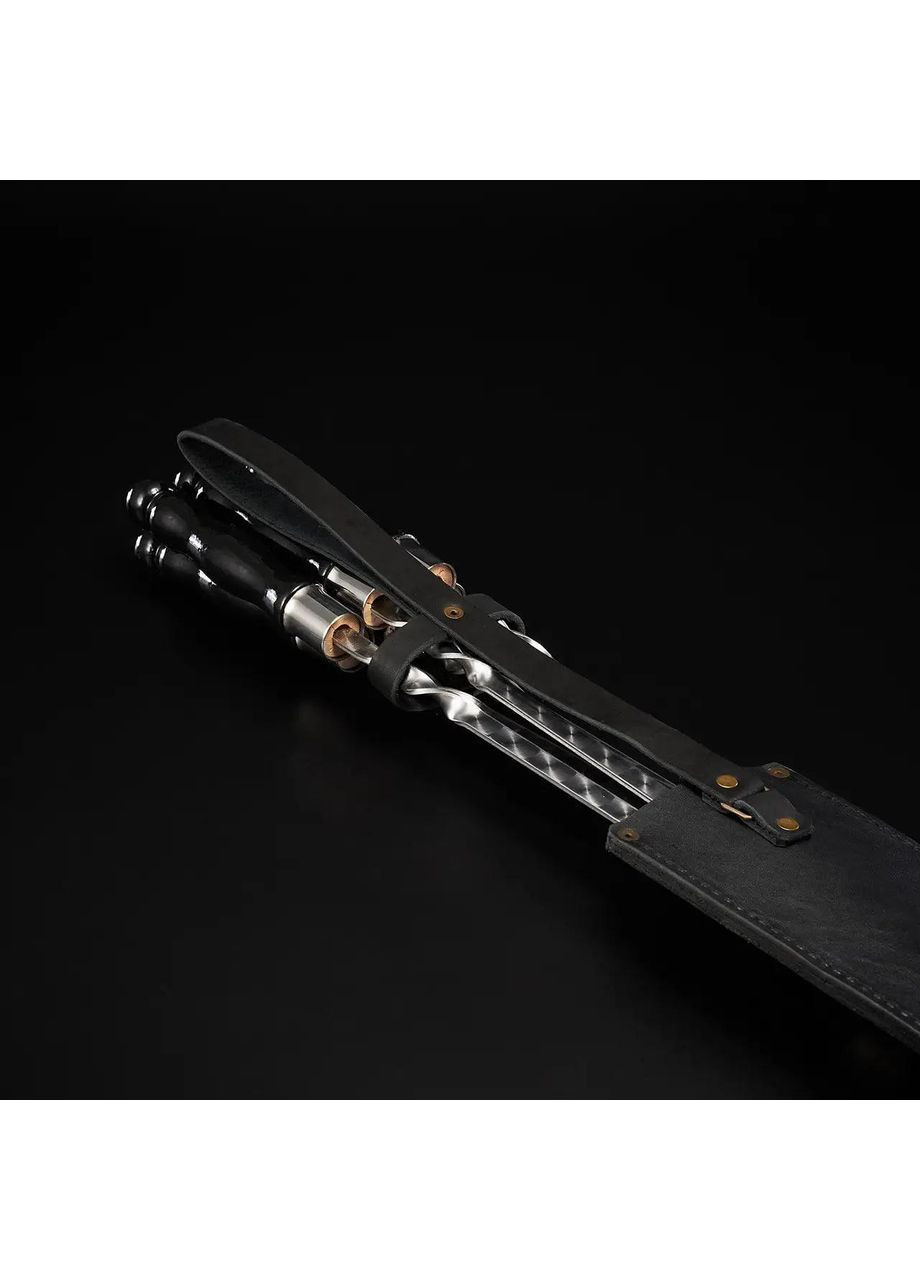 Шашлычный набор, набор шампуров в кожаном чехле G19 No Brand (365654984)