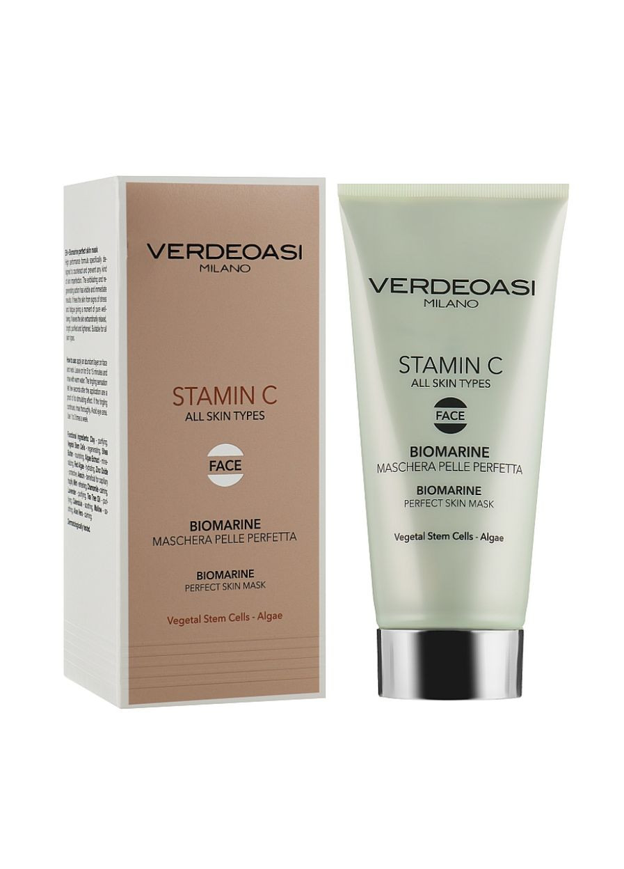Verdeoasi Біоморська маска для ідеальної шкіри обличчя Stamin C 200 мл — Крем, Італія (354822666)