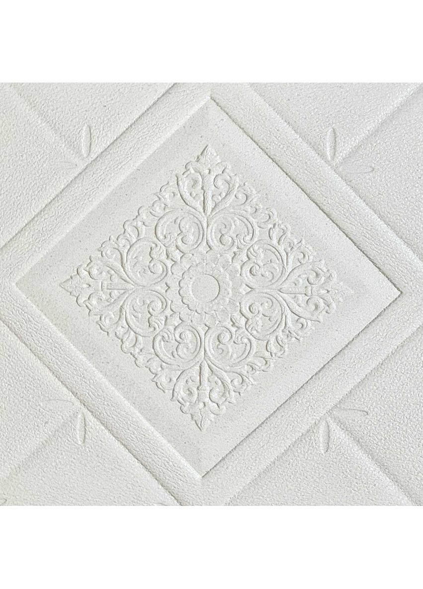 Самоклеюча декоративна 3D панель біла марка 700x770x3 мм Loft Expert (372861029)