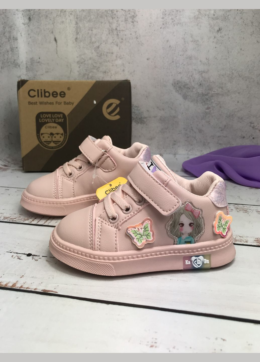 Рожеві осінні кросівки хайтопи дитячі для дівчинки рожевий (783) Clibee