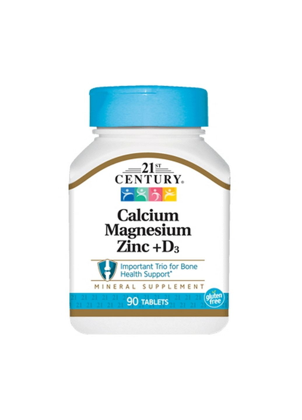 Витамины и минералы Calcium Magnesium Zinc + D3, 90 таблеток 21st Century (295899338)