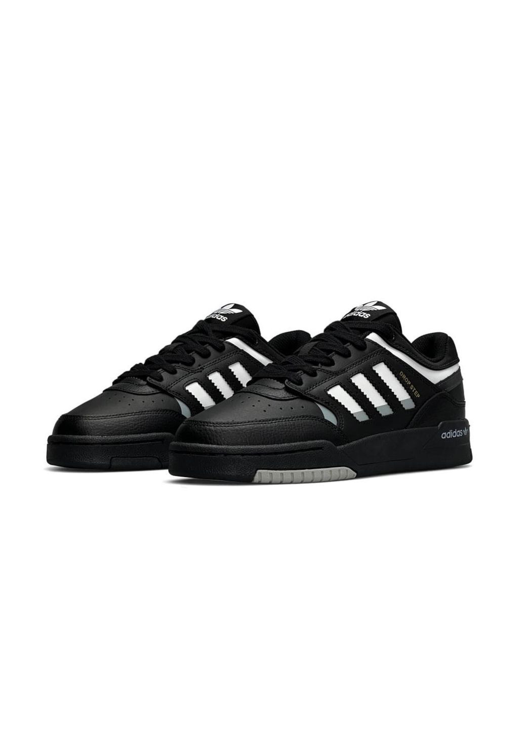 Черные демисезонные кроссовки мужские, вьетнам adidas Originals Drop Step Black